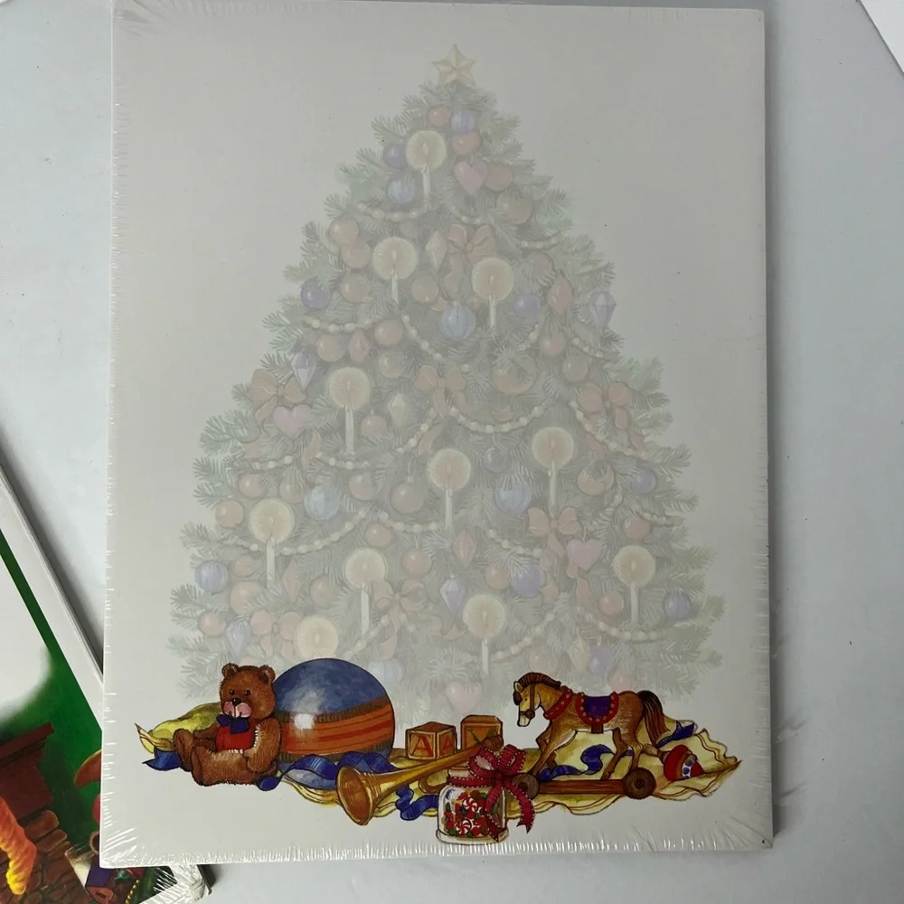 Holiday Christmas Stationary by Perfect Print Santa Having A Snack &‎ Xmas Toys